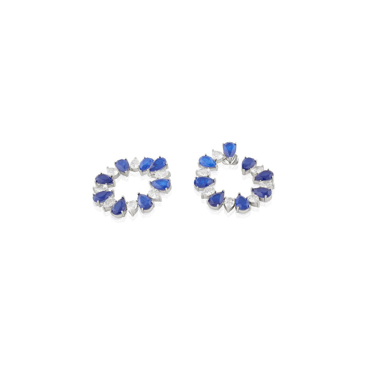 Sapphire Glow Circle Studs