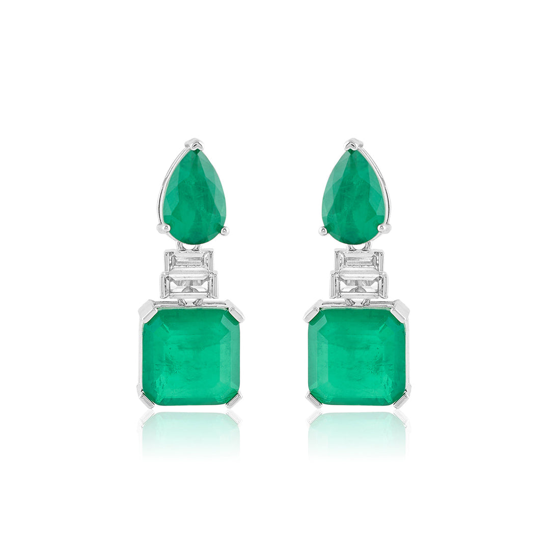 Emerald Radiance Dangle Earrings