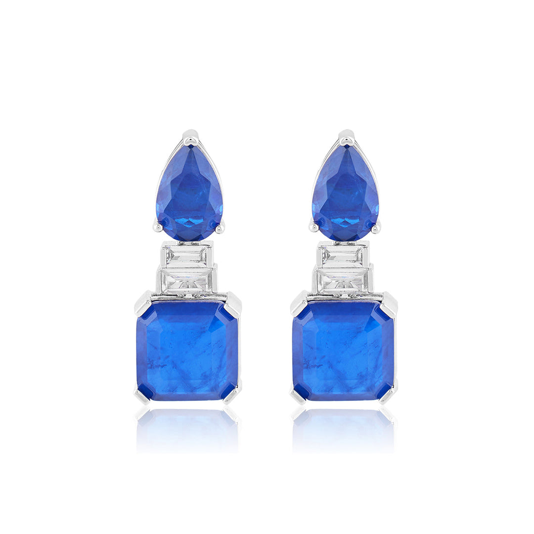 Sapphire Radiance Dangle Earrings