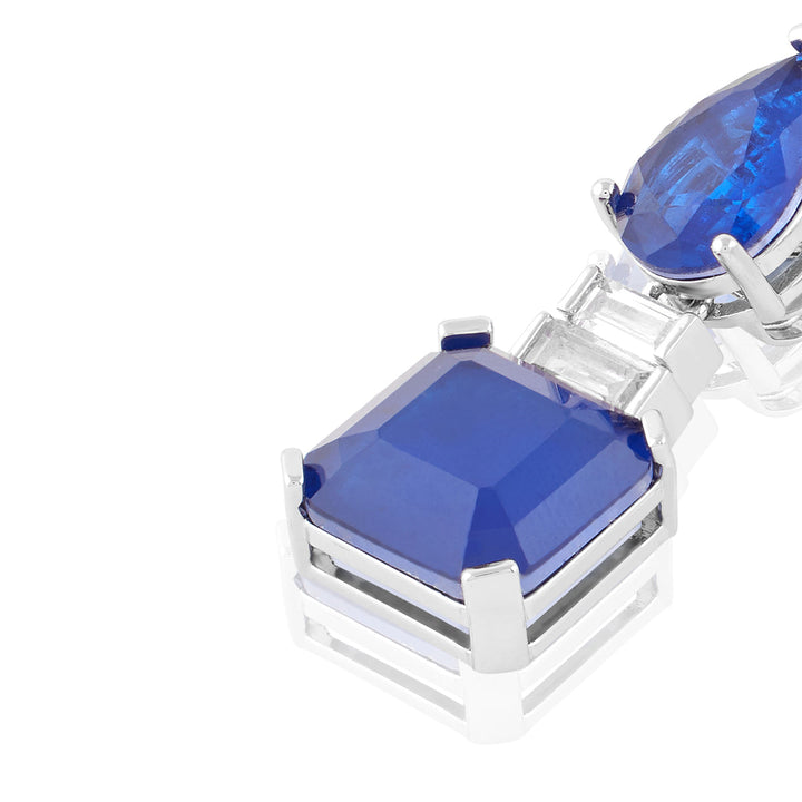 Sapphire Radiance Dangle Earrings