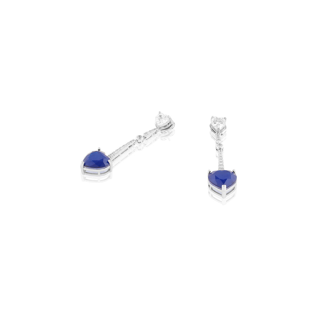 Sapphire Heart Luxe Danglers