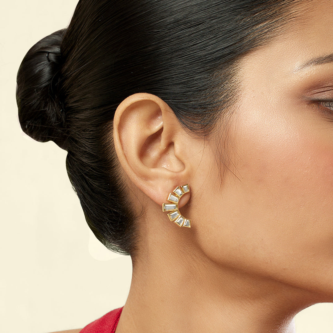 Luz Mirror Studs 