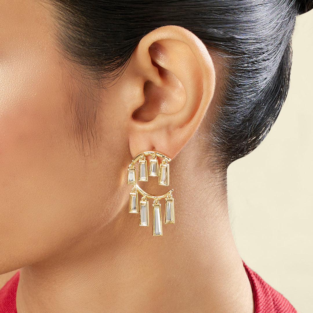 Rosa Mirror Studs 