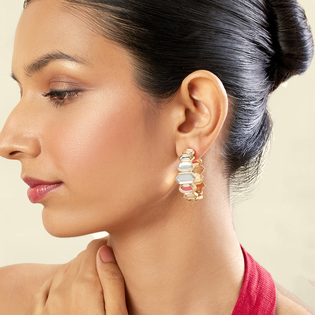 Mosaico Mirror Hoops 