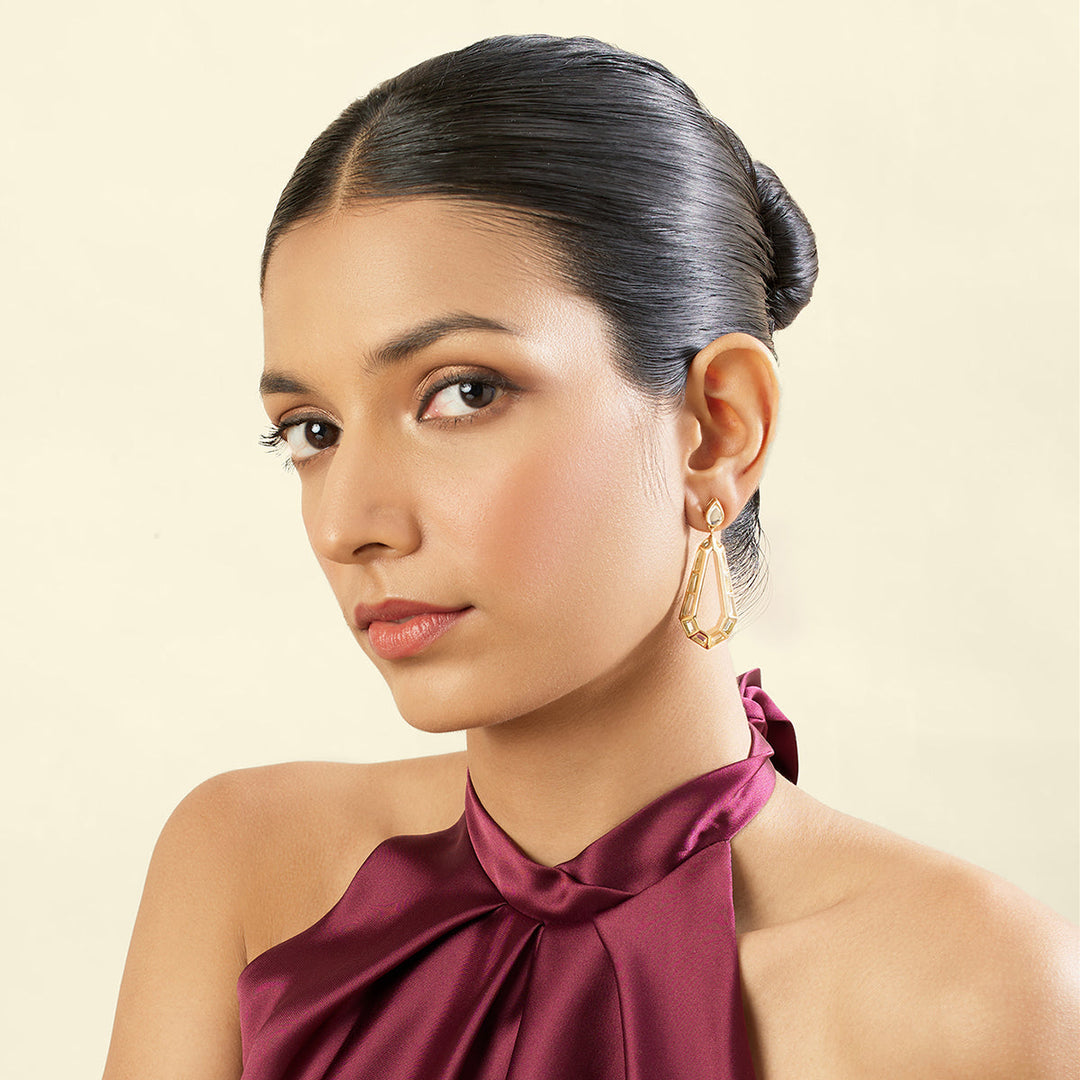 Arco Statement Drop Earrings 