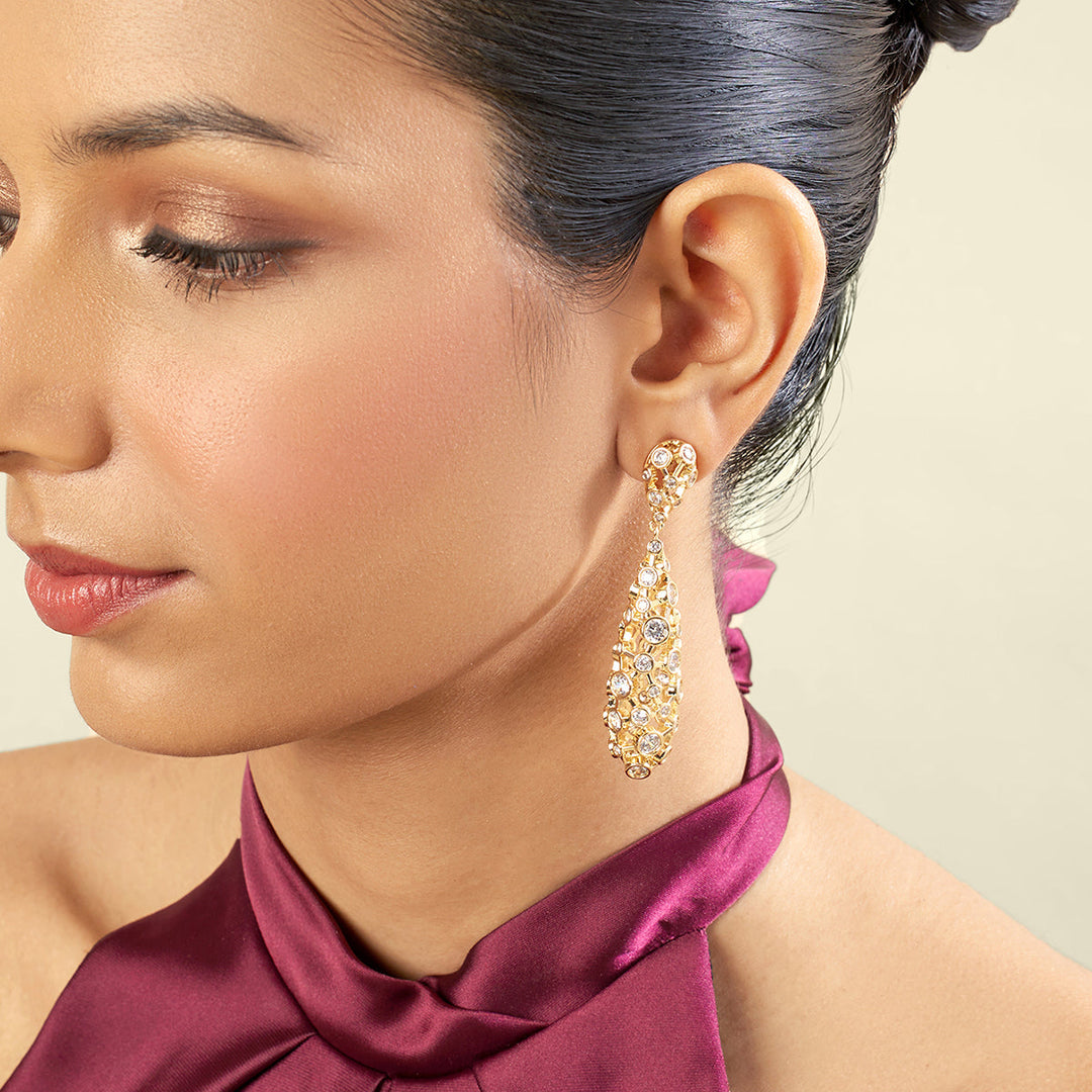 Espelho Long Drop Earrings 