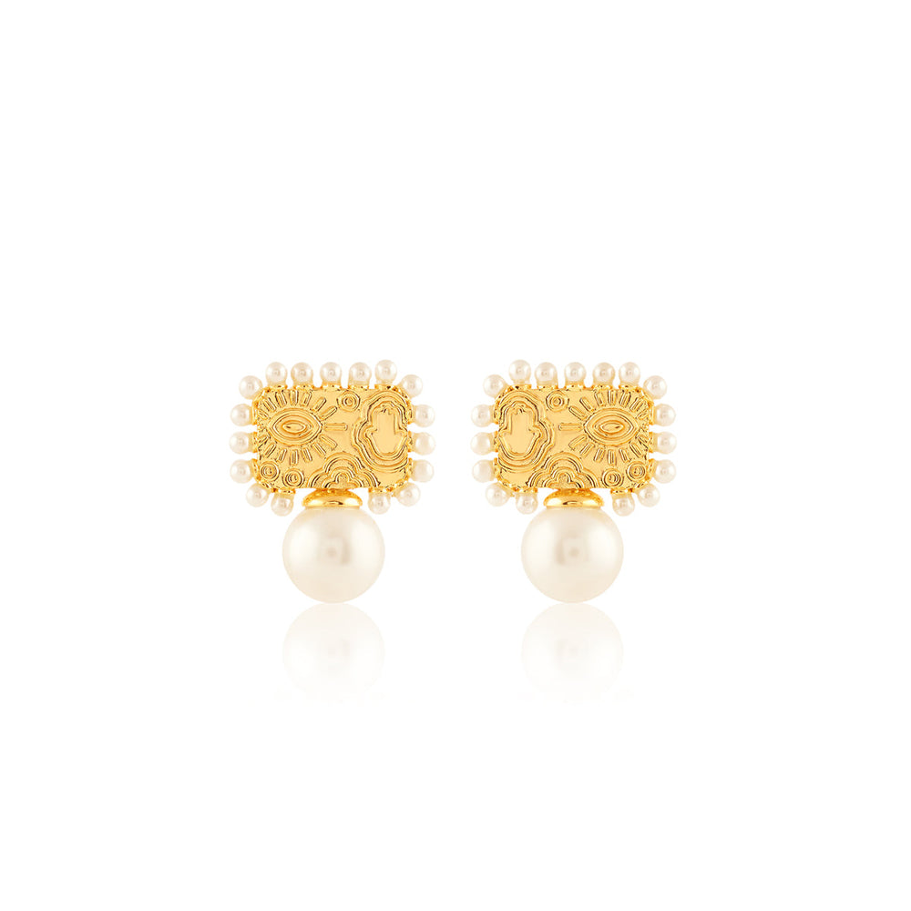 Zenya Pearl Drop Earrings 