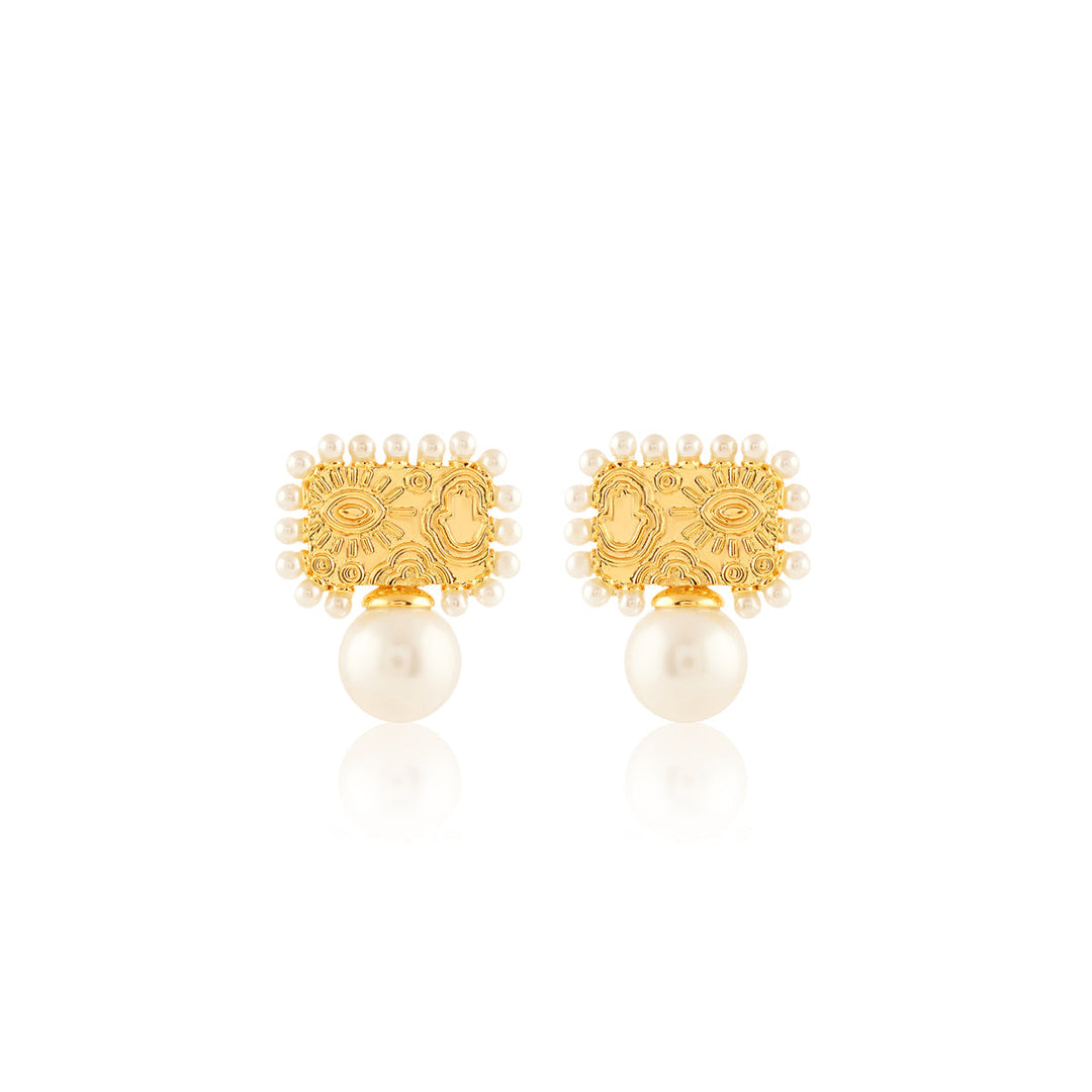 Zenya Pearl Drop Earrings 