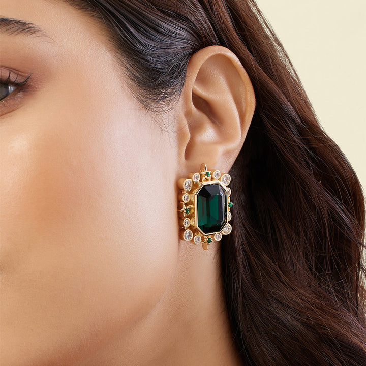 Emerald Twilight Stud Earrings 
