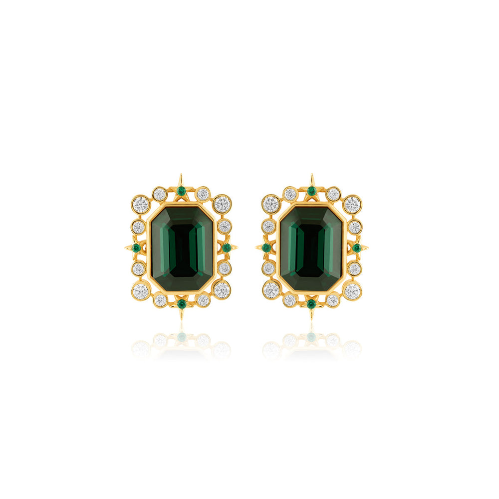 Emerald Twilight Stud Earrings 