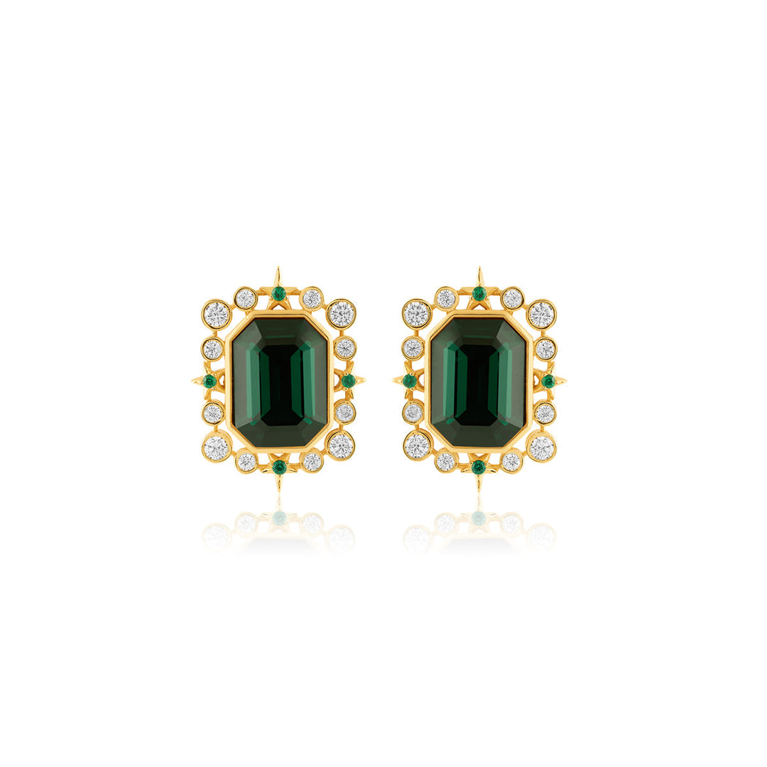 Emerald Twilight Stud Earrings 