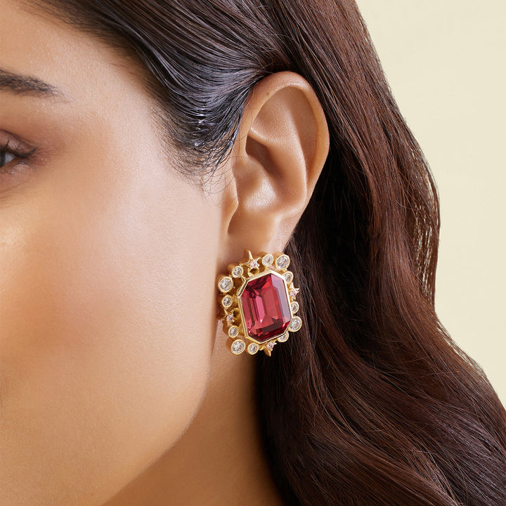 Ruby Twilight Stud Earrings 