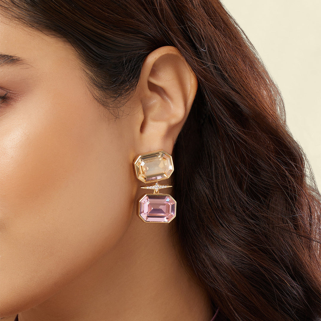 Pink Limoncello Drop Earrings 