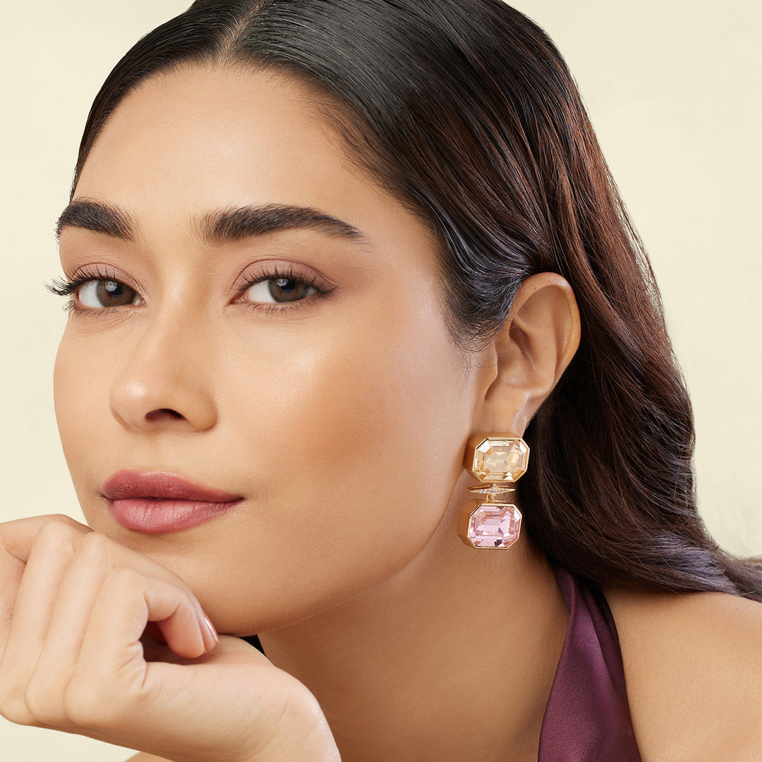 Pink Limoncello Drop Earrings 