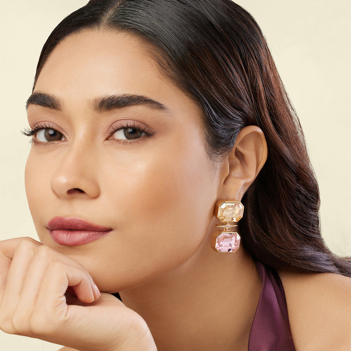 Pink Limoncello Drop Earrings 