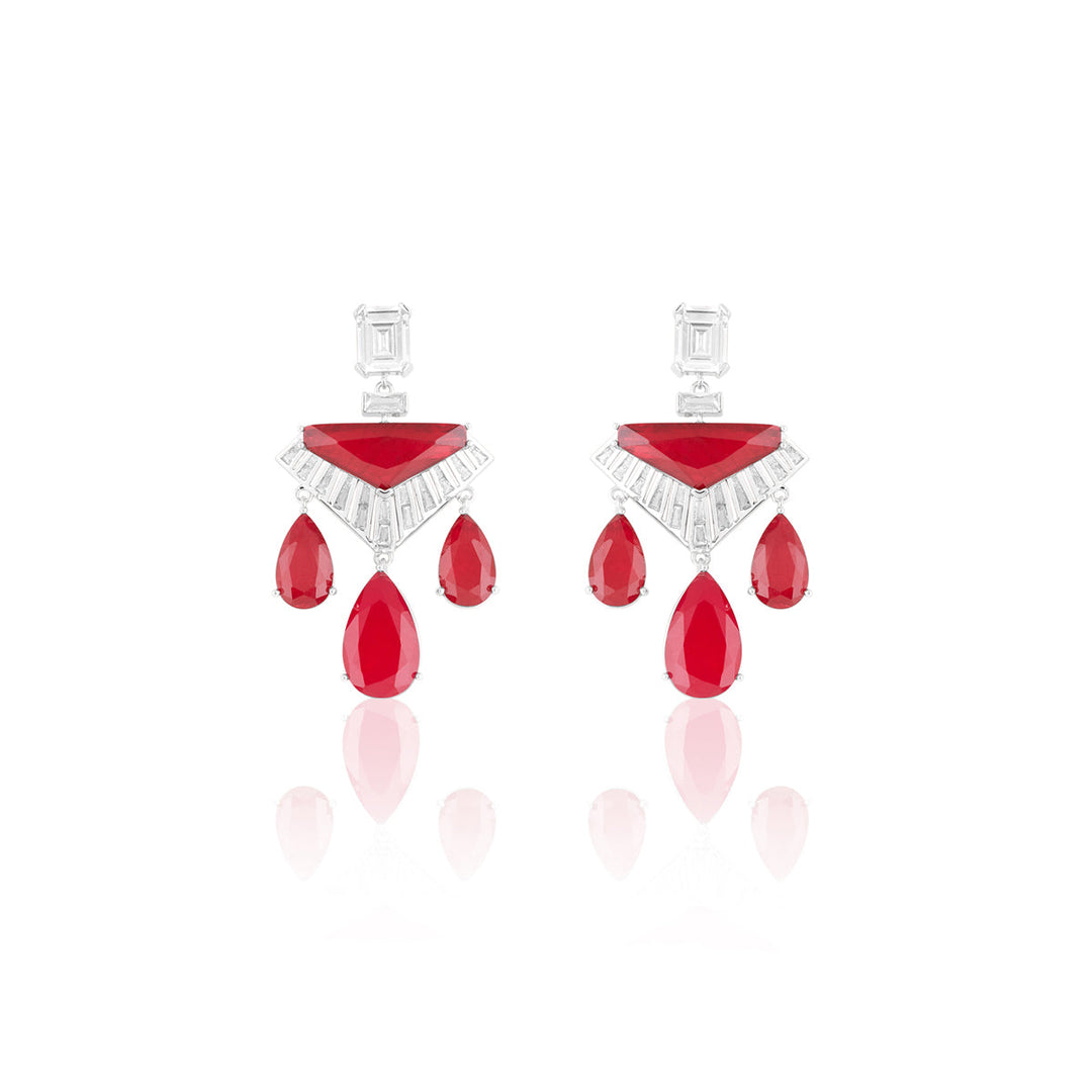 Angulaire Ruby Danglers