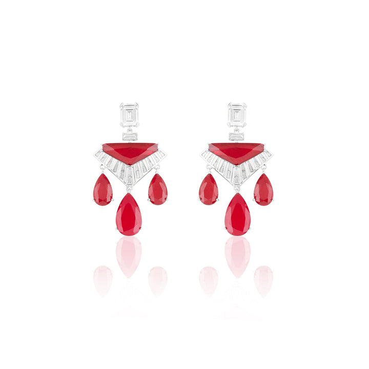 Angulaire Ruby Danglers