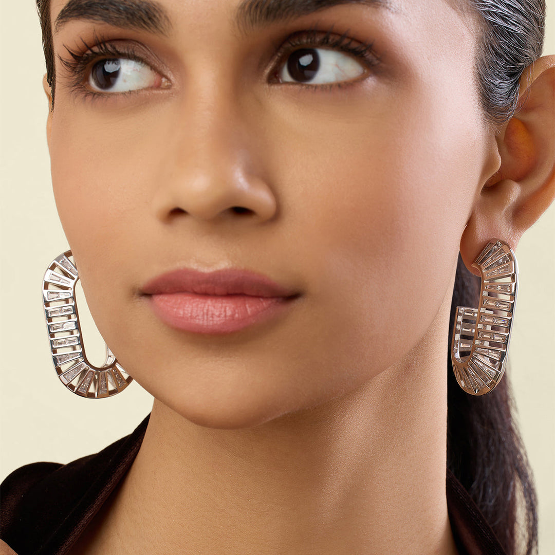 Rhombo Diamante Hoops
