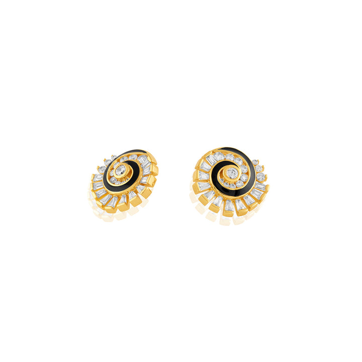 Soluna Spiral Studs In 18Kt Gold Plated