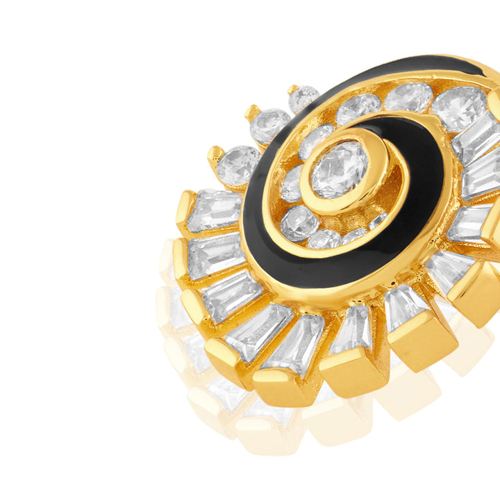 Soluna Spiral Studs In 18Kt Gold Plated