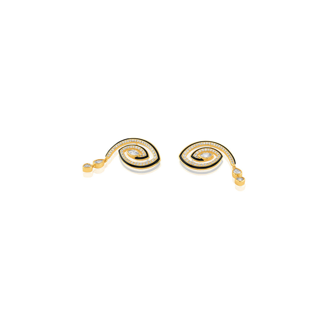 Dream Drip Studs In 18Kt Gold Plated