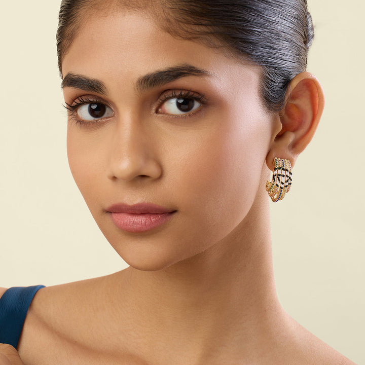 Ethera Eye Earrings In 18Kt Gold Plated