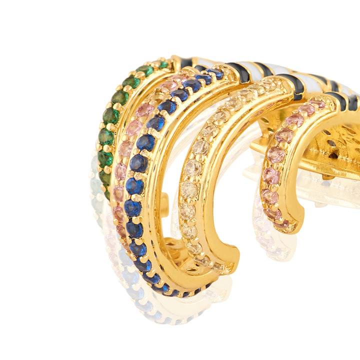 Ethera Eye Earrings In 18Kt Gold Plated