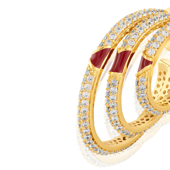 Eclipta Triple Hoops In 18Kt Gold Plated