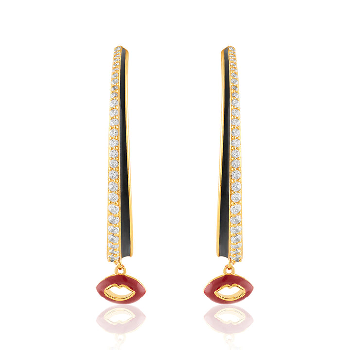 Hypnos Charm Hoops In 18Kt Gold Plated