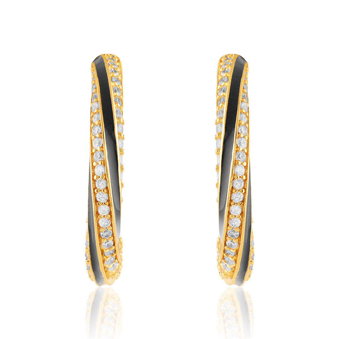 Phantasma Double Hoops In 18Kt Gold Plated