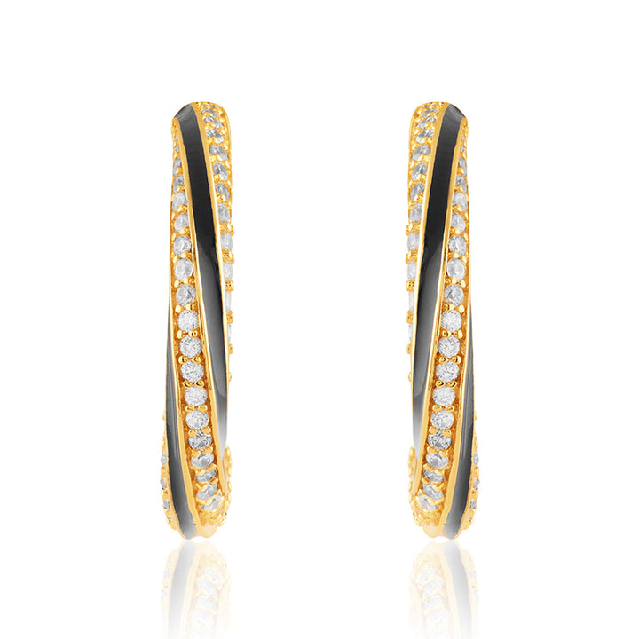 Phantasma Double Hoops In 18Kt Gold Plated