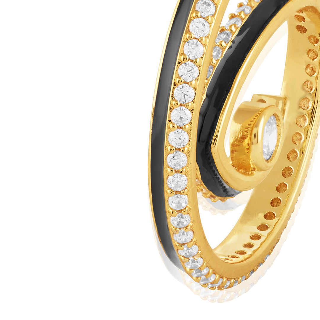 Phantasma Double Hoops In 18Kt Gold Plated