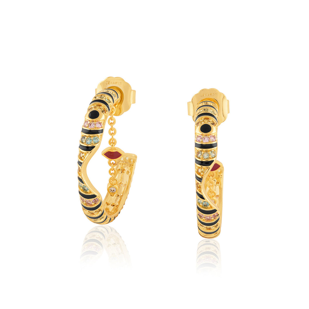 Illusia Statement Earrings In 18Kt Gold Plated