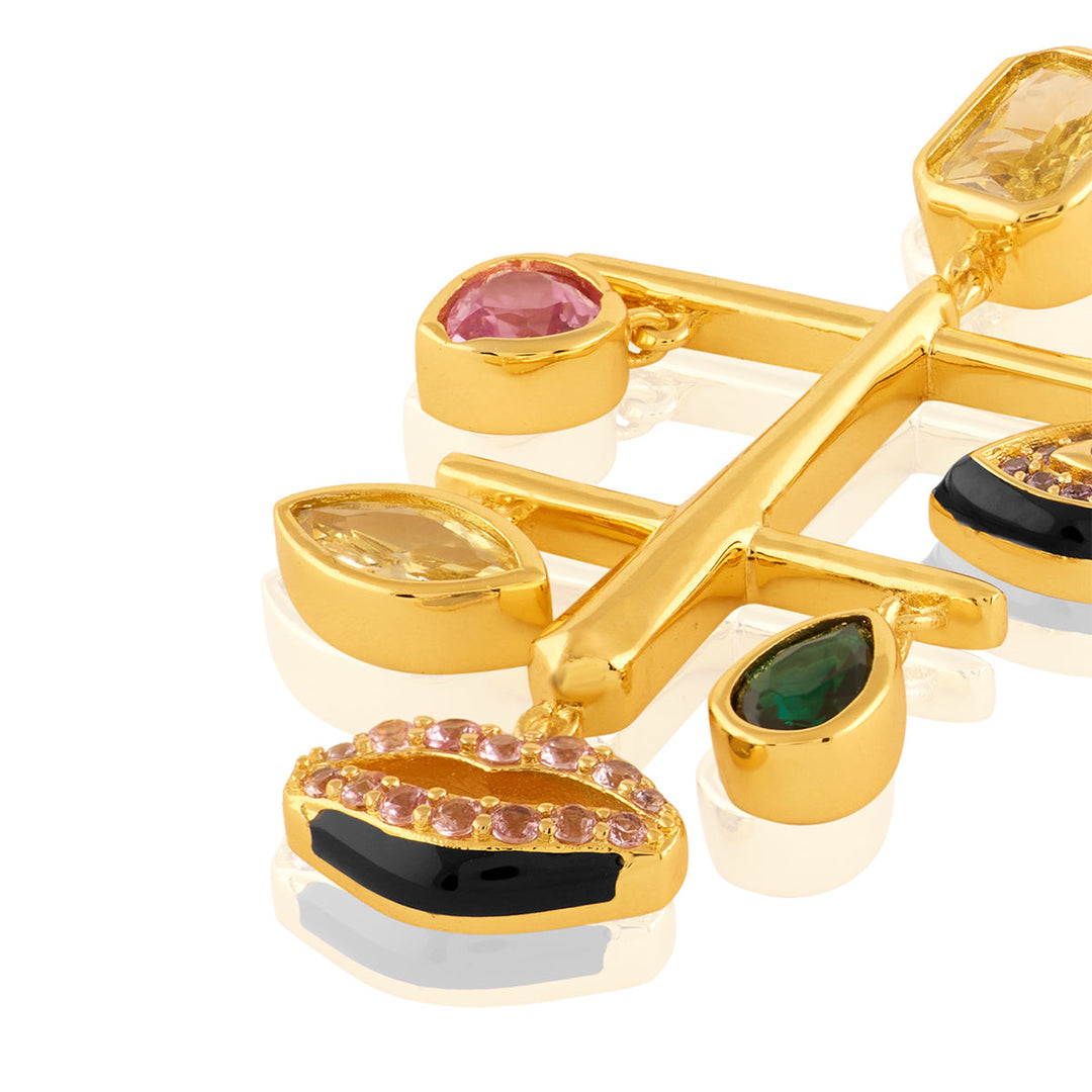 Onera Statement Earrings In 18Kt Gold Plated