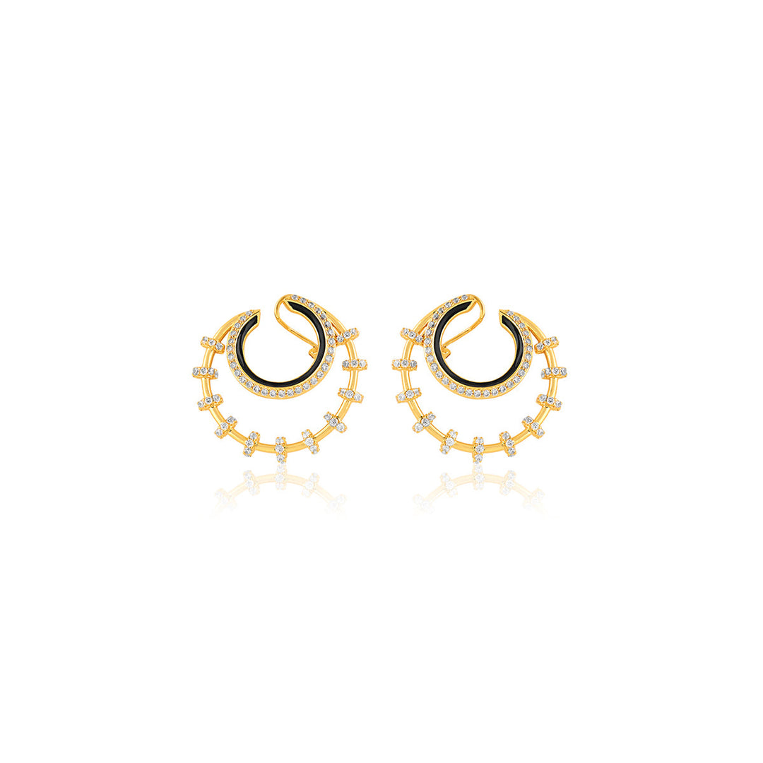 Tanguya Double Hoops In 18Kt Gold Plated