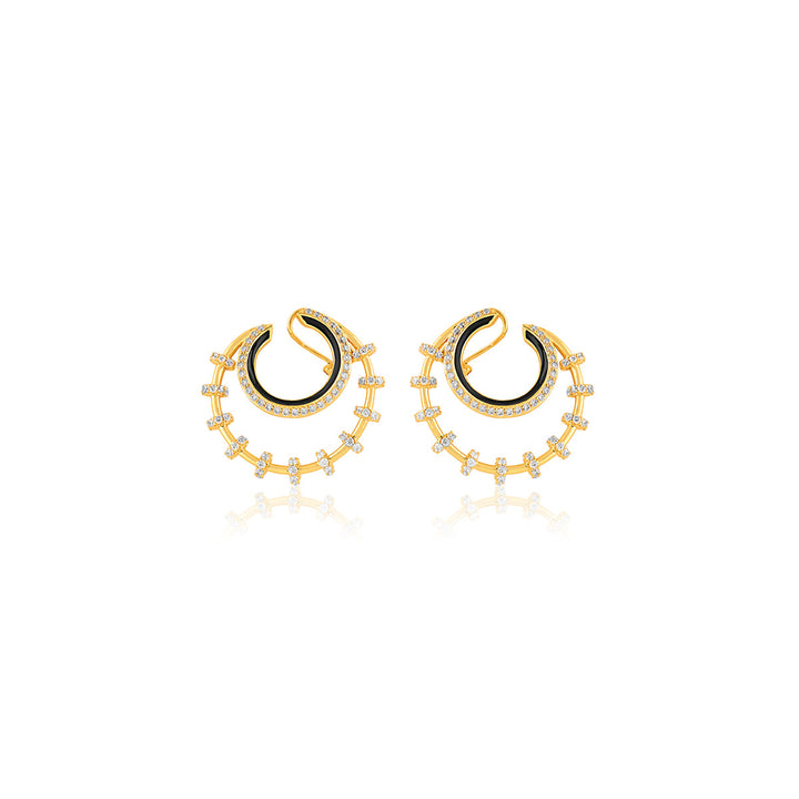 Tanguya Double Hoops In 18Kt Gold Plated