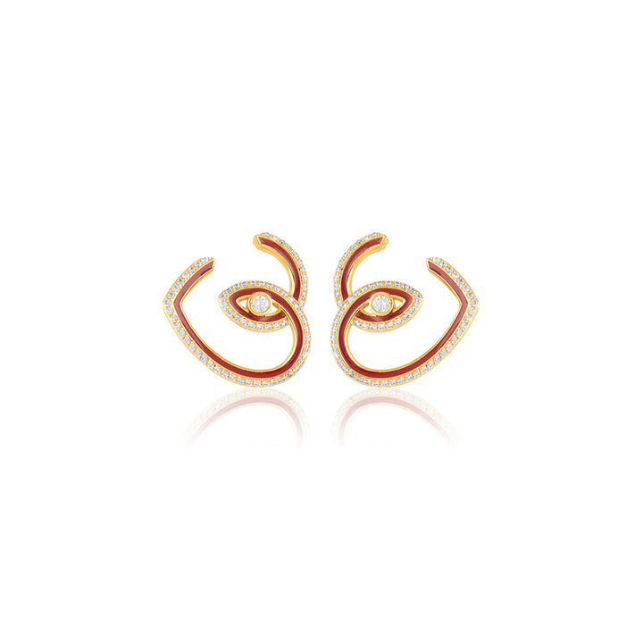 Gala Heart Hoops In 18Kt Gold Plated