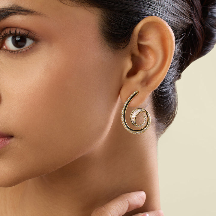 Surra Statement Hoops In 18Kt Gold Plated