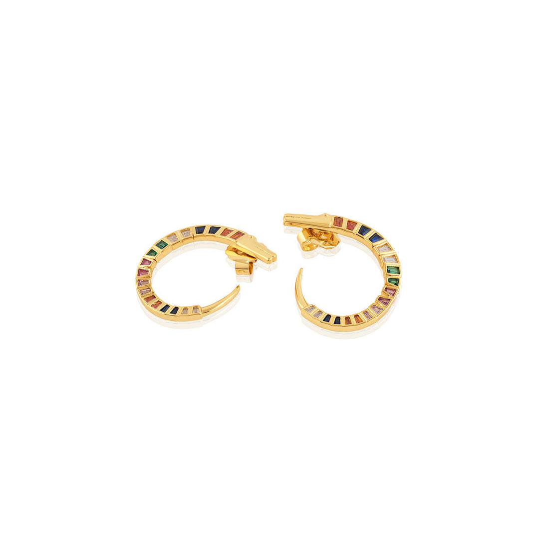 Axo Front Back Multi-coloured Earrings