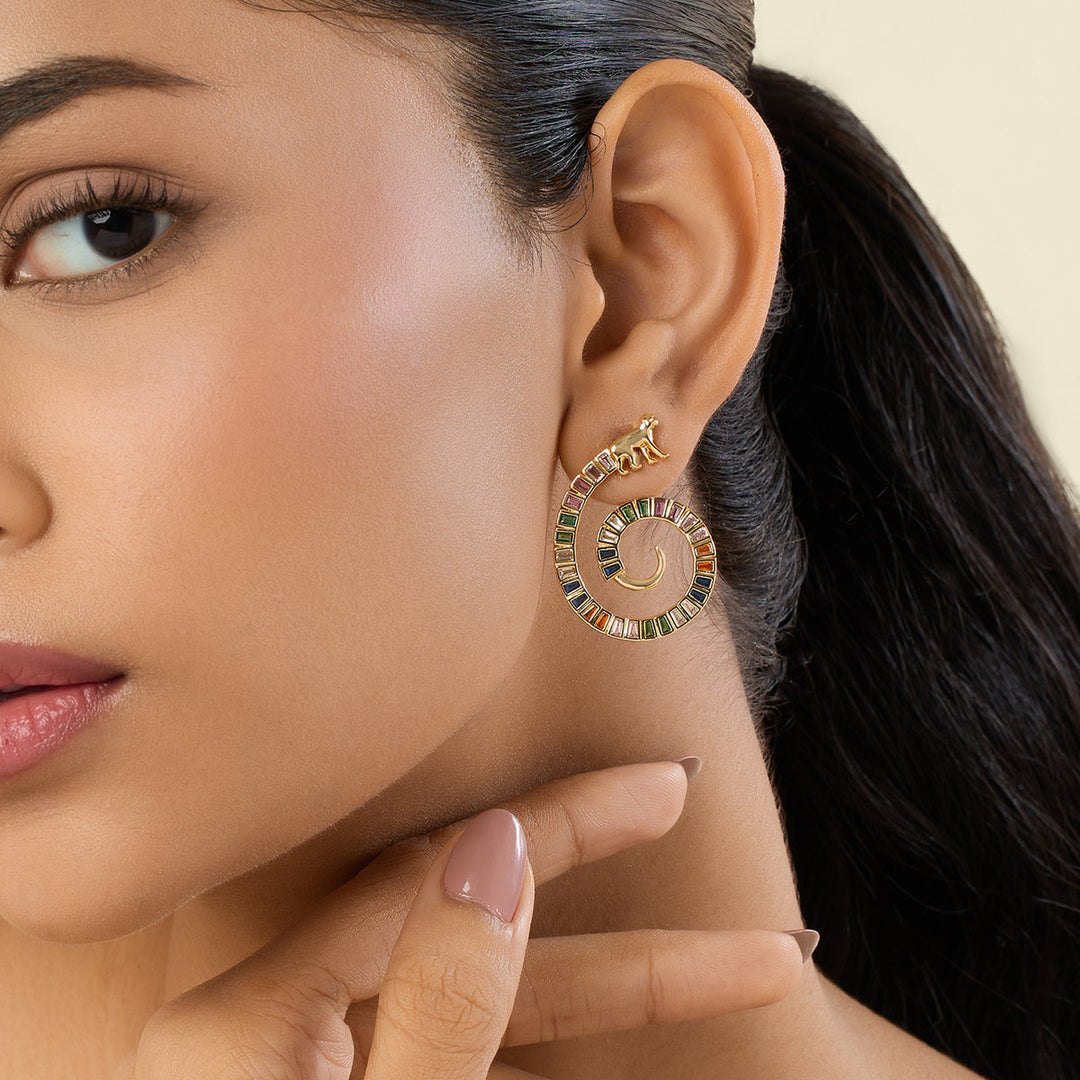 Vaanar Multi-coloured Statement Earrings