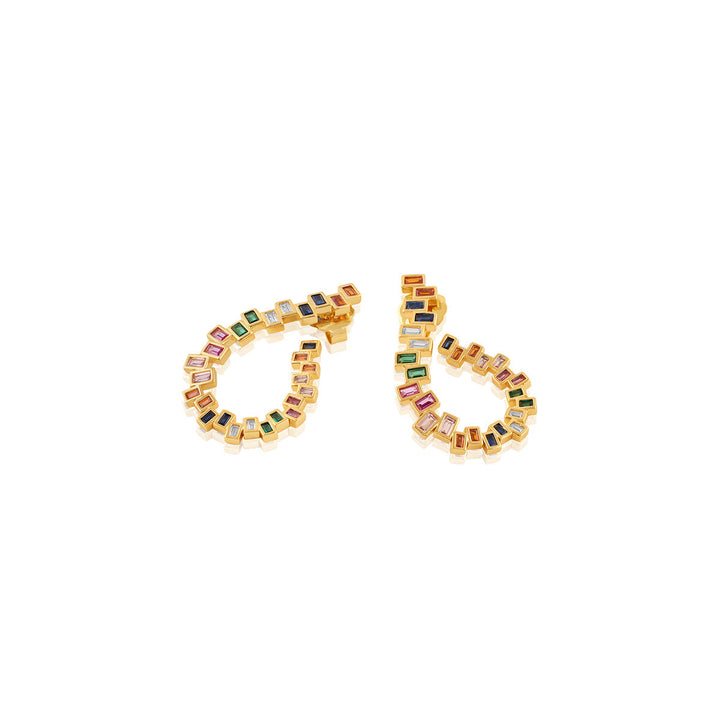 Vaan Multi-coloured Front Back Earrings