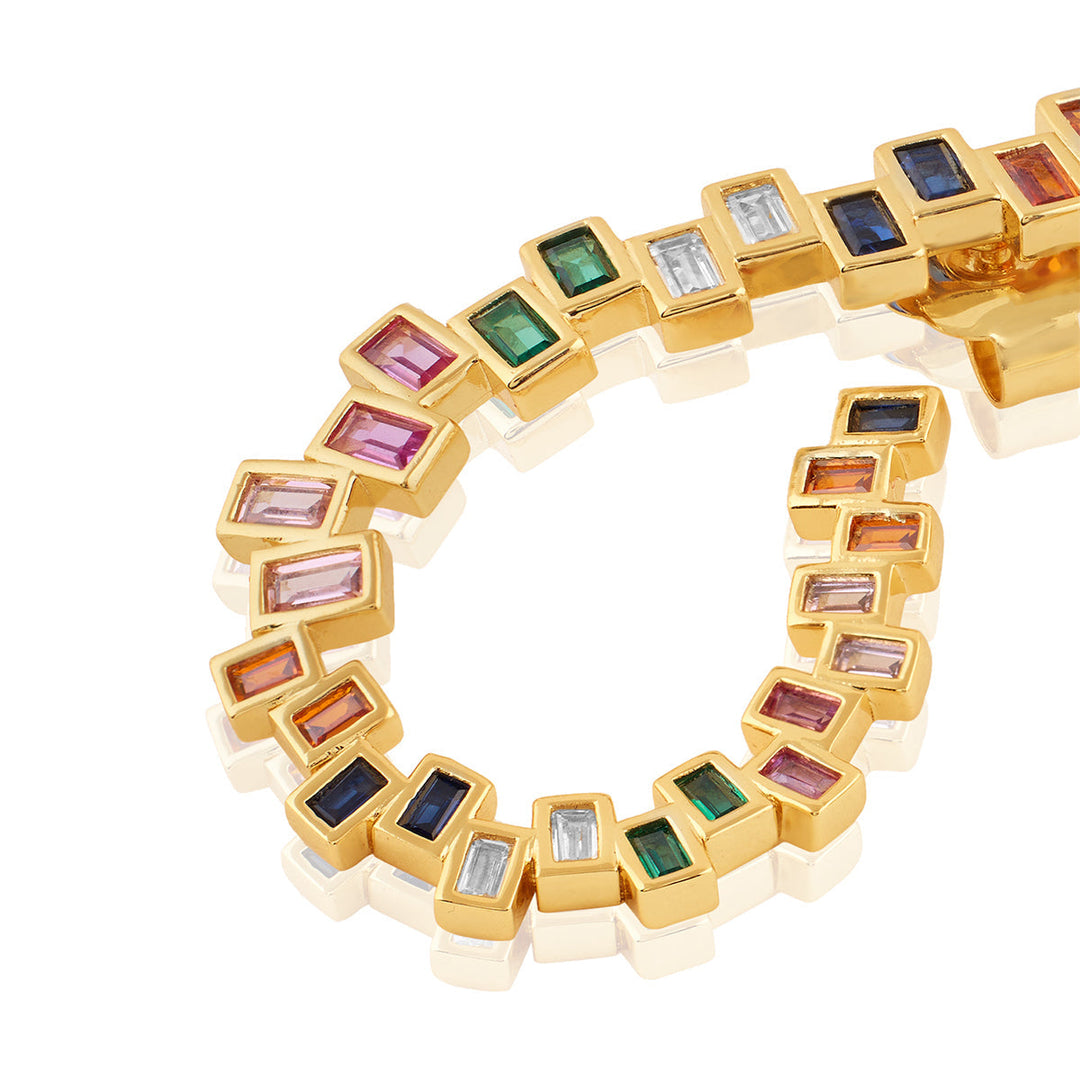 Vaan Multi-coloured Front Back Earrings