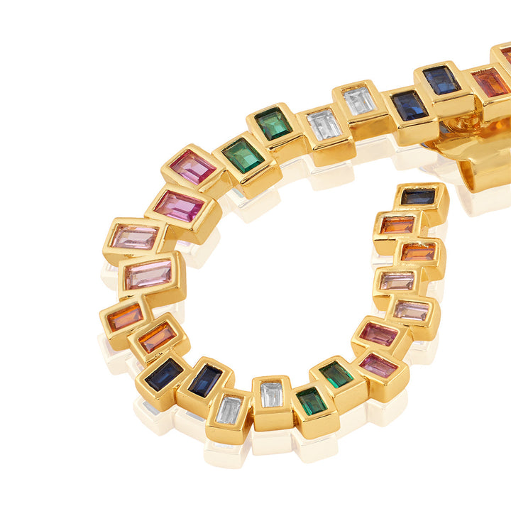 Vaan Multi-coloured Front Back Earrings