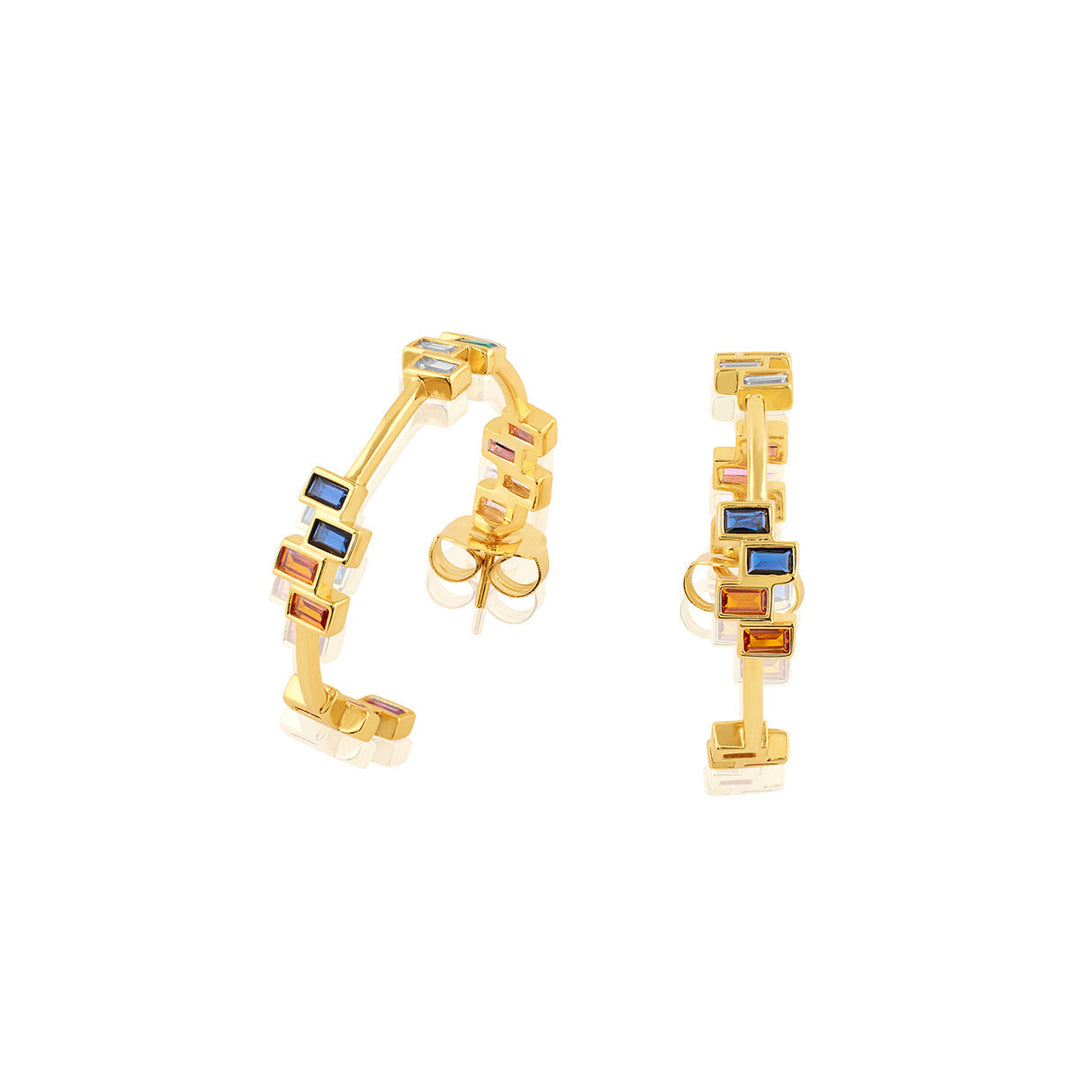 Leel Multi-coloured Hoop Earrings