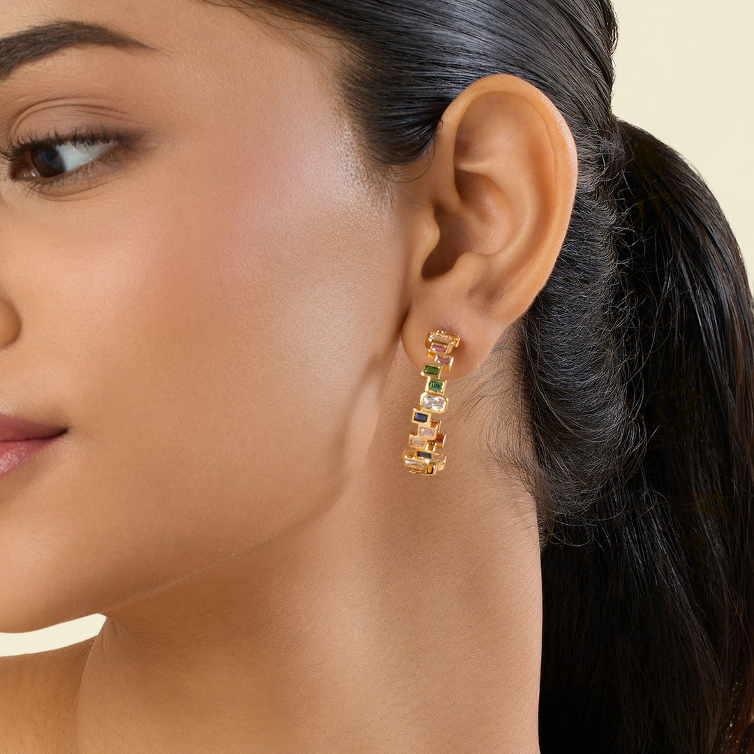 Rasa Multi-coloured Hoop Earrings