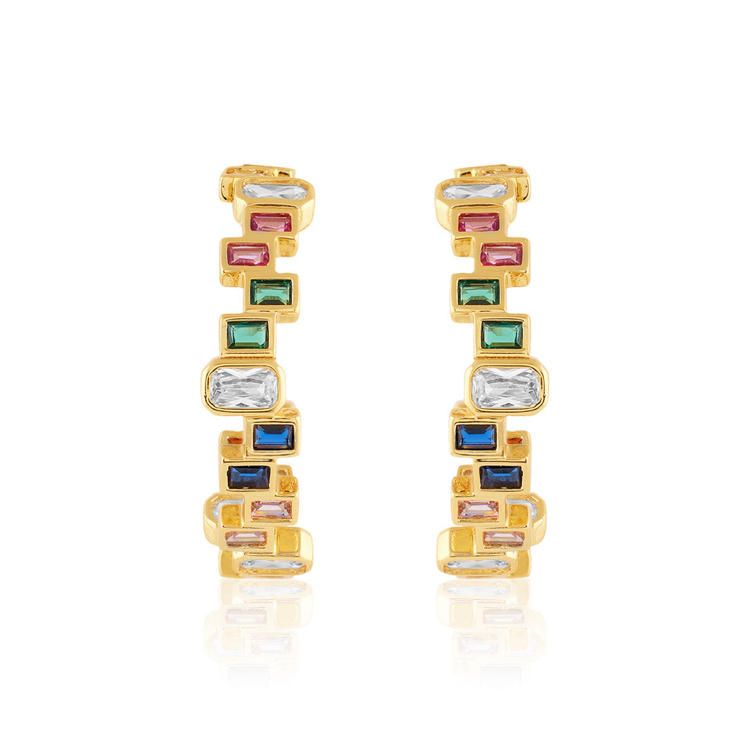 Rasa Multi-coloured Hoop Earrings