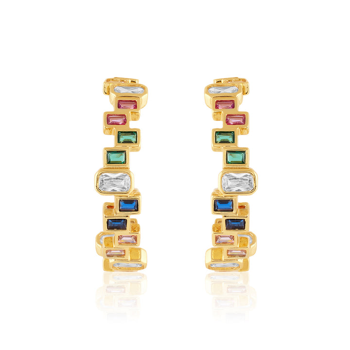 Rasa Multi-coloured Hoop Earrings