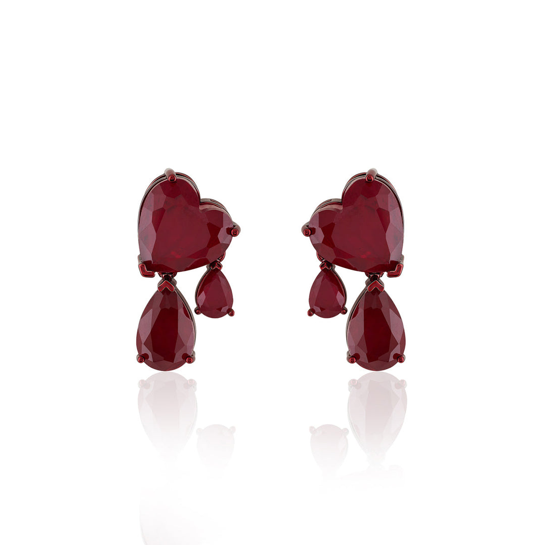 Valencia Ruby Dangler Earrings