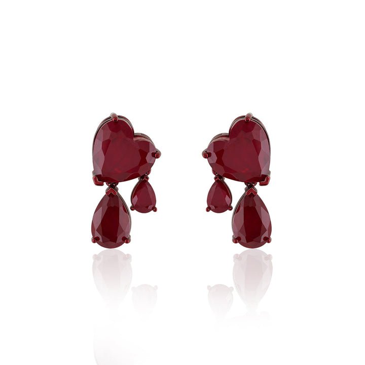 Valencia Ruby Dangler Earrings