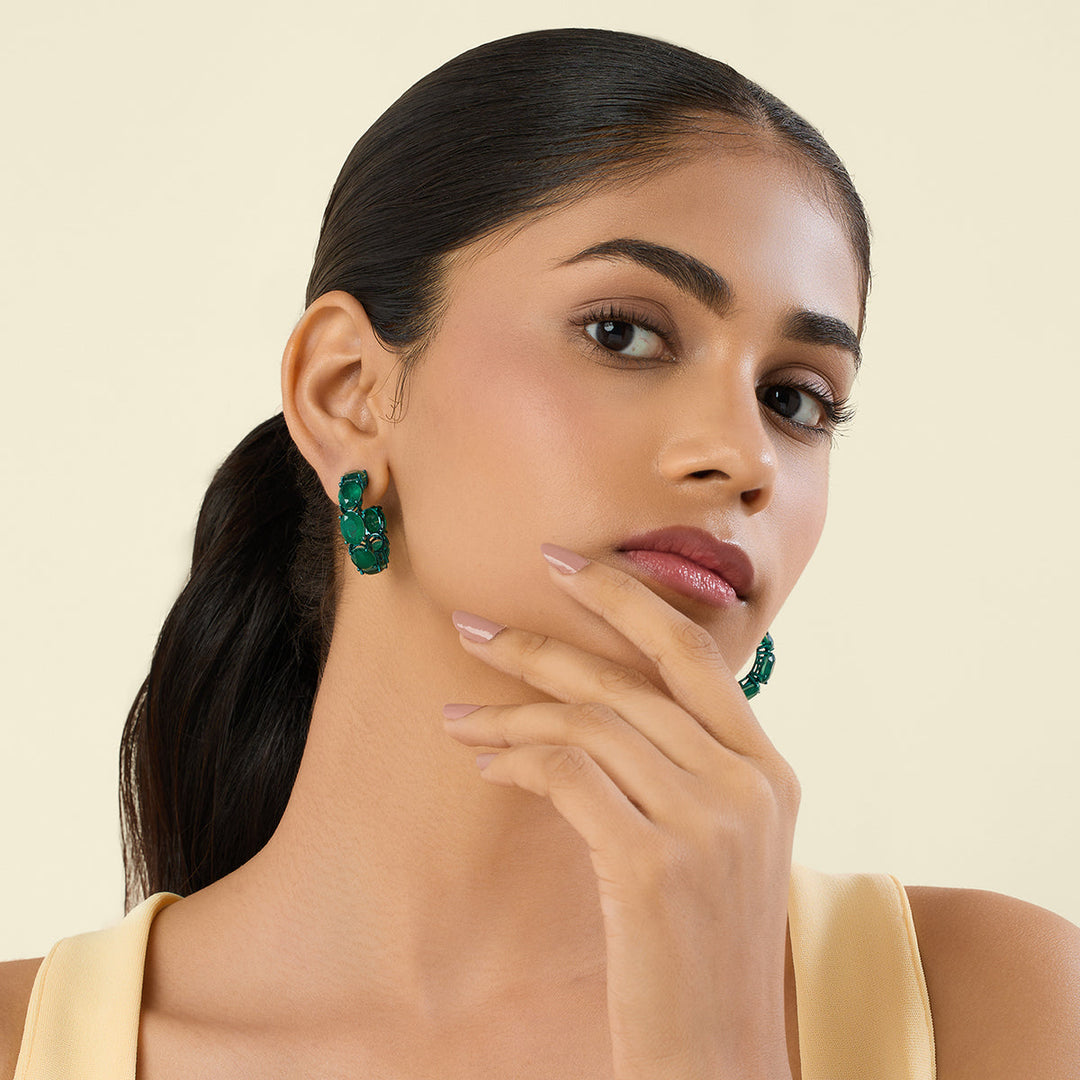 Lunara Emerald Earrings